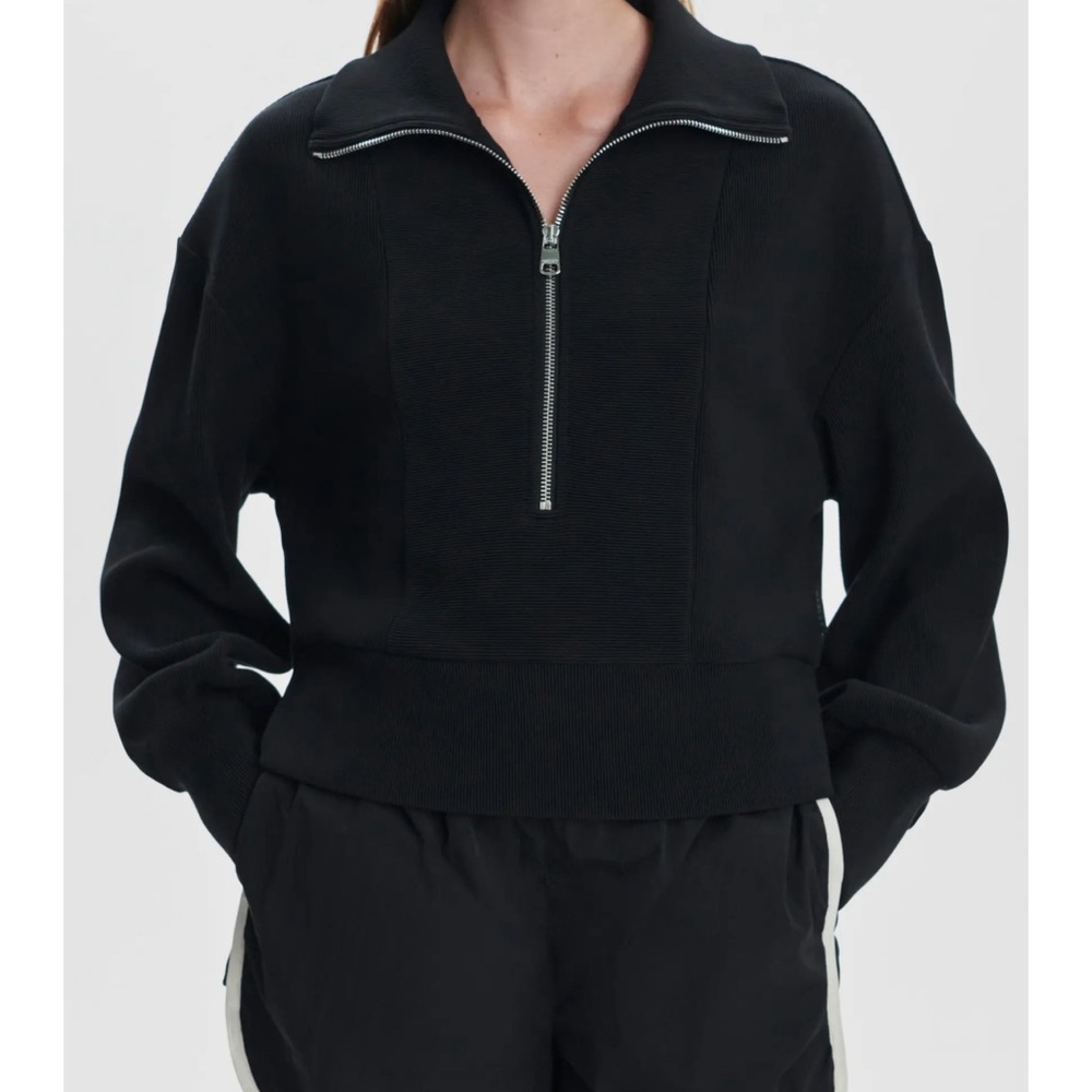 Varley Ramona Half Zip Sweater Black Athleisure Large - Picture 2 of 10